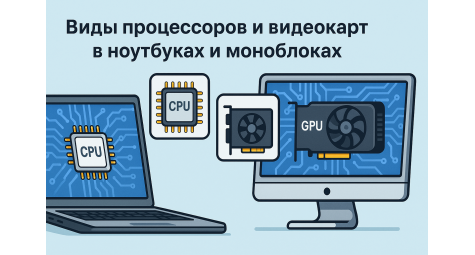 Виды процессоров и видеокарт в ноутбуках и моноблоках