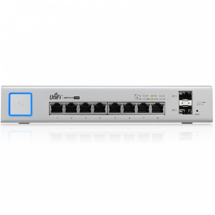 Коммутатор Ubiquiti UniFi Switch PoE US-8-150W