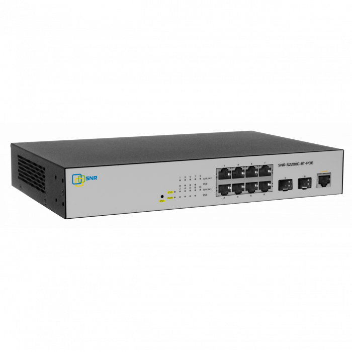 Управляемый POE коммутатор уровня 2 SNR-S2200G-8T-POE