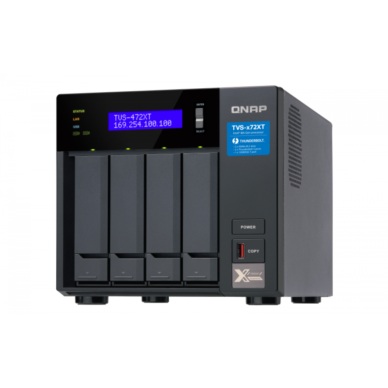 Сетевой RAID-накопитель TVS-472XT-PT-4G