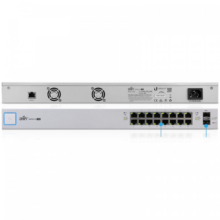 Коммутатор Ubiquiti UniFi Switch PoE US-16-150W