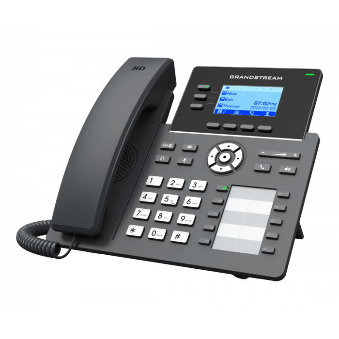 IP телефон Grandstream GRP2604P - (PoE, без БП). 6 SIP аккаунта, 3 линии, есть подсветка экрана