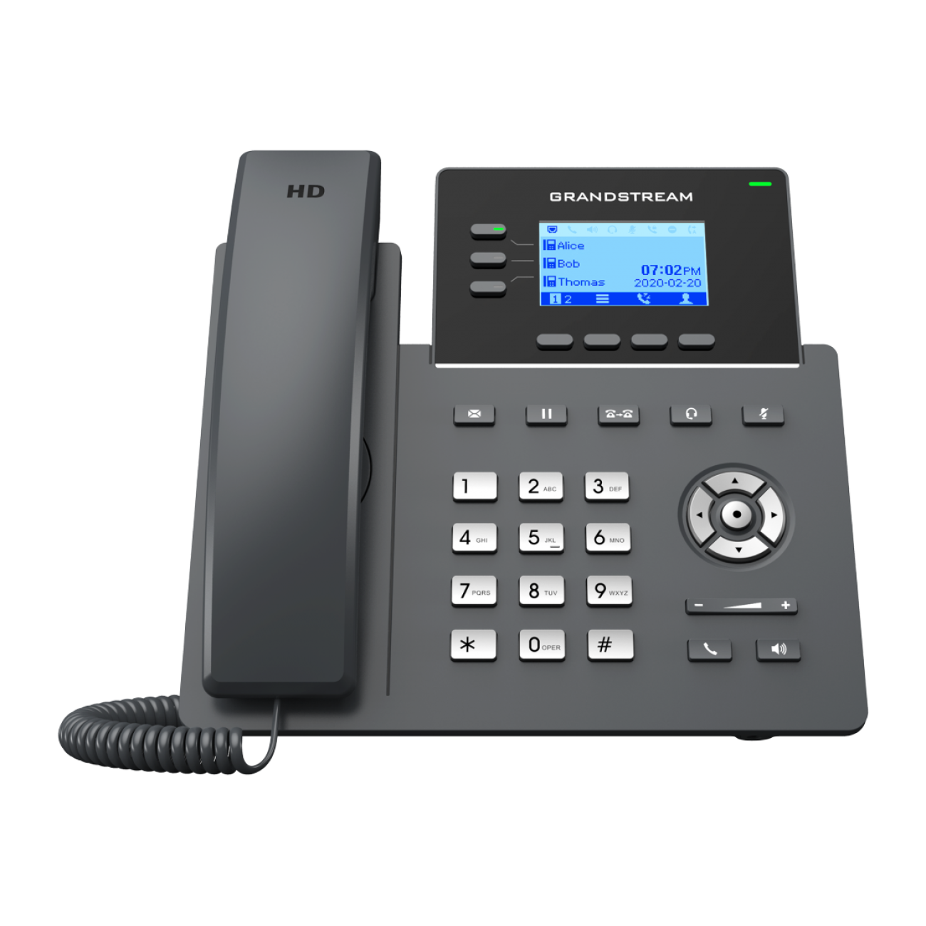 IP телефон Grandstream GRP2603P (PoE, блок питания не входит в комплект). 6 SIP аккаунтов, 3 линии, есть подсветка экрана, (1GbE)Gigabit Ethernet
