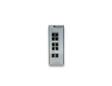 Управляемый промышленный POE коммутатор Pixietech PXT-S250G-2S8T-POE